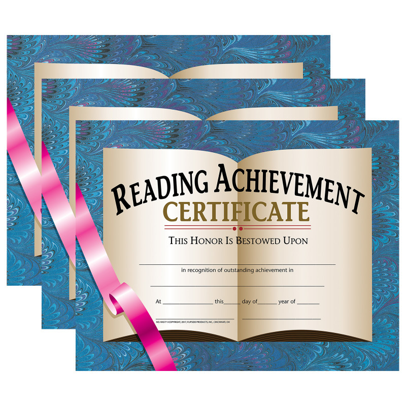 Reading Achievement Certificate, 30 Per Pack, 3 Packs