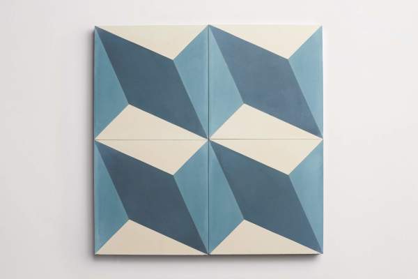 cement: diamond twist | grande | matte | federal blue, powder teal + plaster | sample 