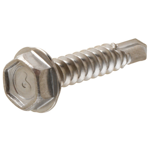 410 Stainless Steel Hex Washer Head Self Drilling Screws #8-18 x 1/2