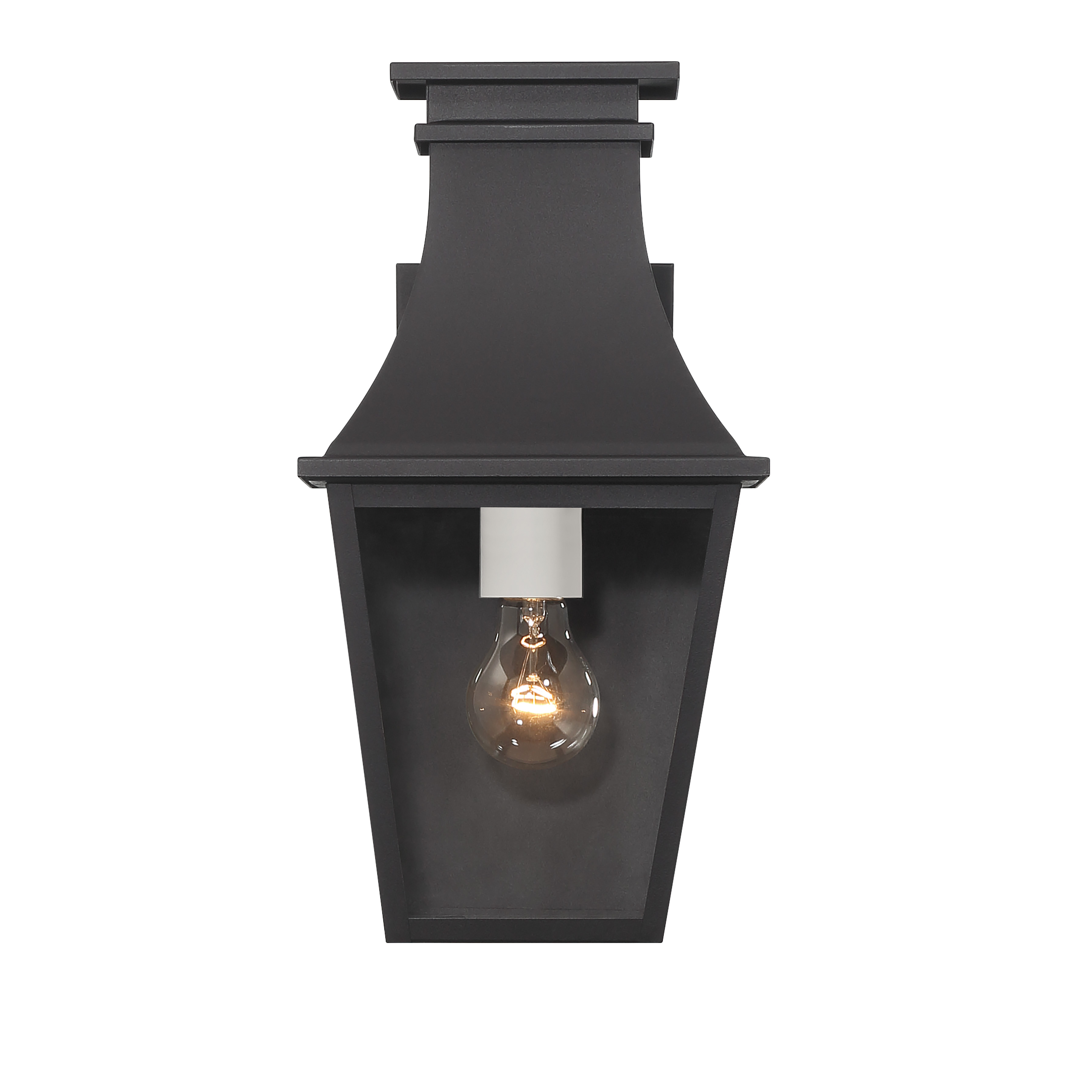 1 Light Outdoor Wall Mount in Sand Coal Finish with Clear Glass - alternate view