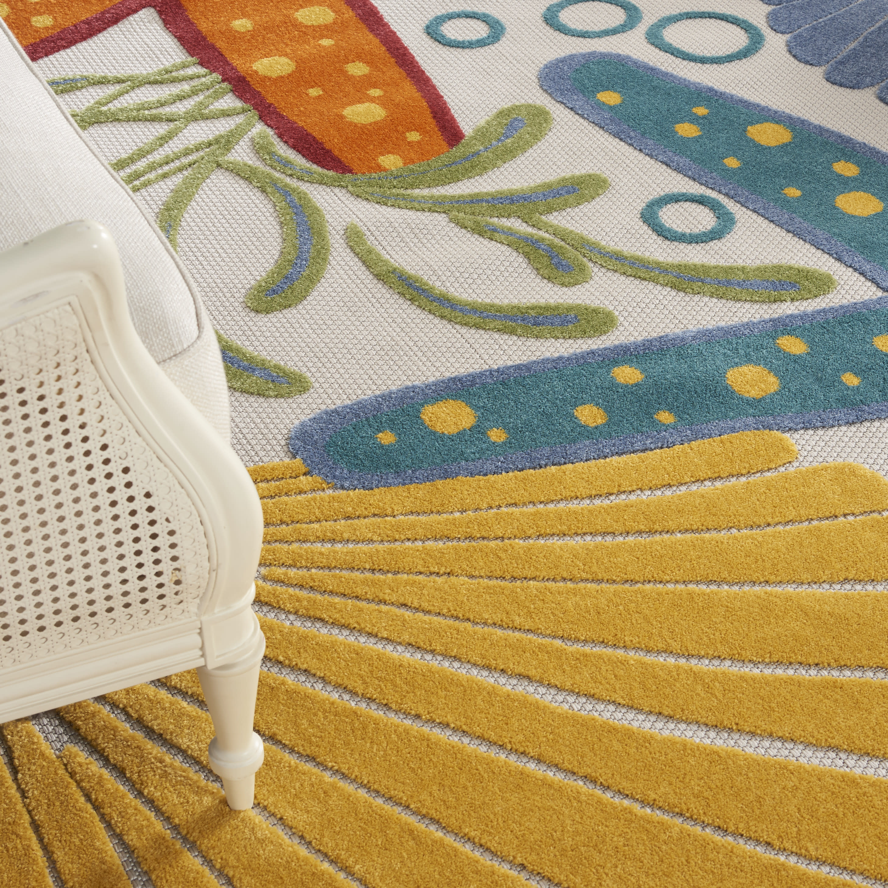 Nourison Aloha 7' x 10' Multicolor Coastal, Nautical & Beach Rug