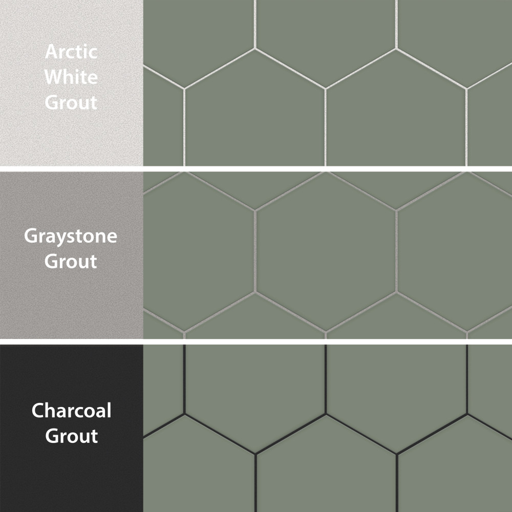 Textile Basic Hex Moss 8-5/8 in. x 9-7/8 in. Porcelain Floor and Wall Tile