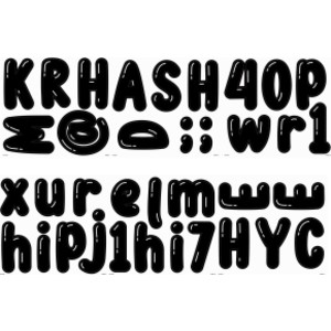 Core Decor Bubble Letters Designer Letters, 216 Pieces