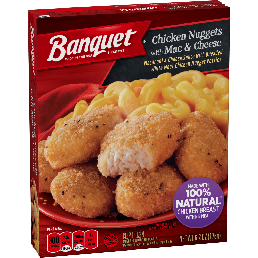BANQUET Basic Chicken Nuggets With Mac And Cheese Meal | Conagra ...
