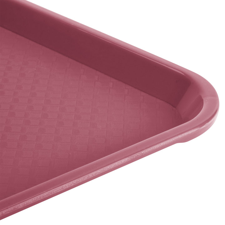 10" x 14" polypropylene fast-food tray in burgundy