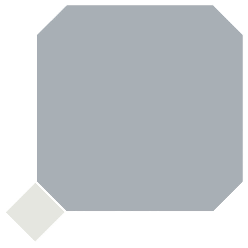 Vaudeville Octagon Humo with Taco Nacar 7-7/8 in. x 7-7/8 in. Porcelain Floor and Wall Tile