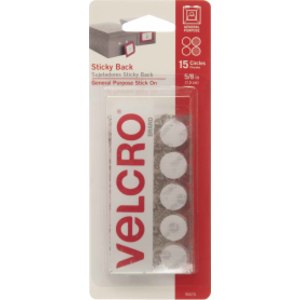 Original Sticky Back Dots, White, 5/8 in (1.5 cm), Pack of 15