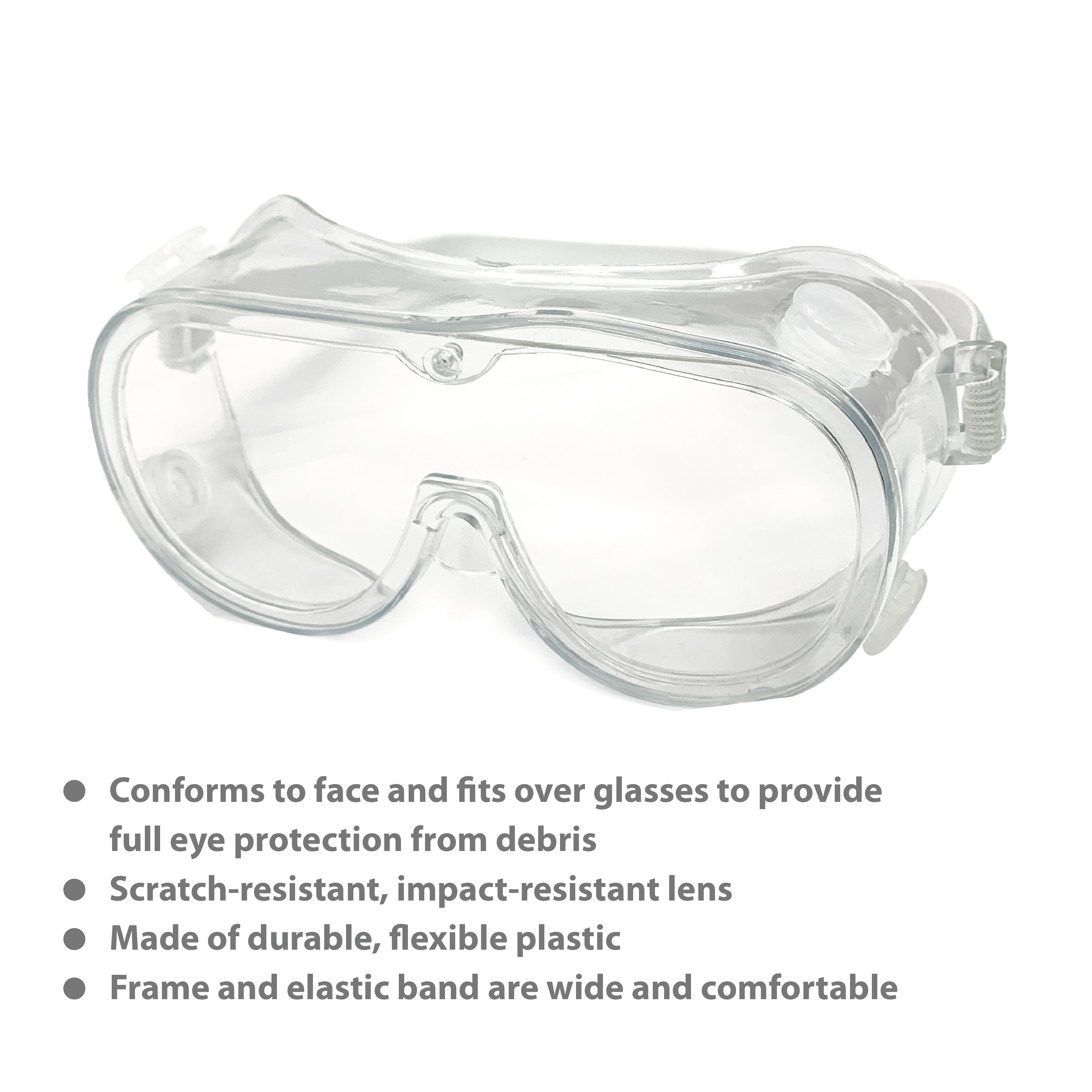 Zak Personal Protective Equipment (PPE) Protective Goggles, Clear, 2-piece set slideshow image 5