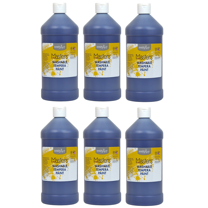 Little Masters® Washable Tempera Paint, Violet, 32 oz., Pack of 6
