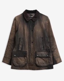 Barbour Re-Loved Beadnell Waxed Jacket - Size 12 Black