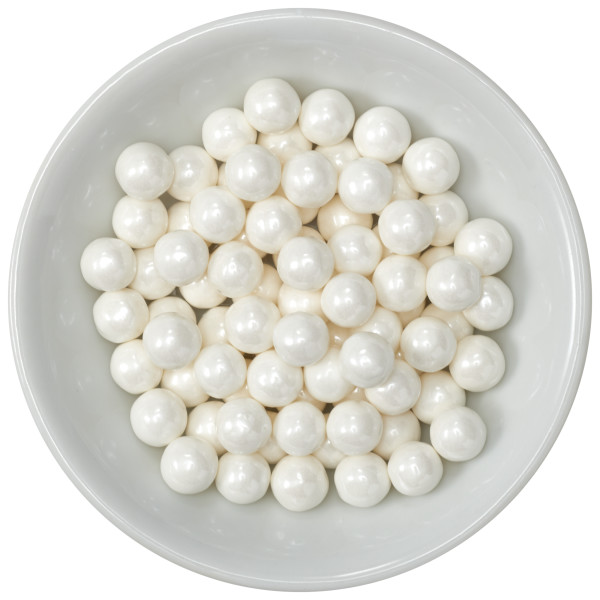 White Candy Pearls 7mm - Red 3 Free Sugar Candy Decorations