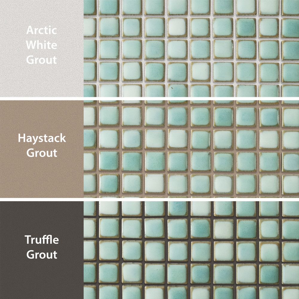Hudson Edge Mint Green 12-1/4 in. x 12-1/4 in. Porcelain Mosaic Tile