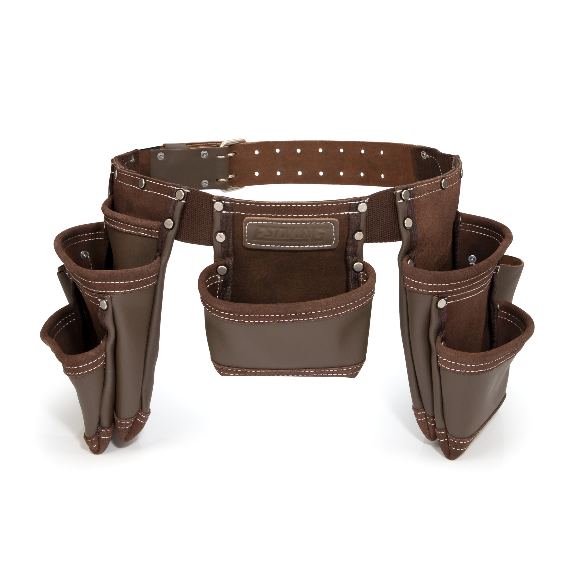 Estwing 94744 7-Pocket Leather Tool Belt Pouch Apron Set | eBay