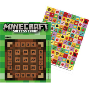 Minecraft Mini Reward Charts with Stickers, Pack of 36