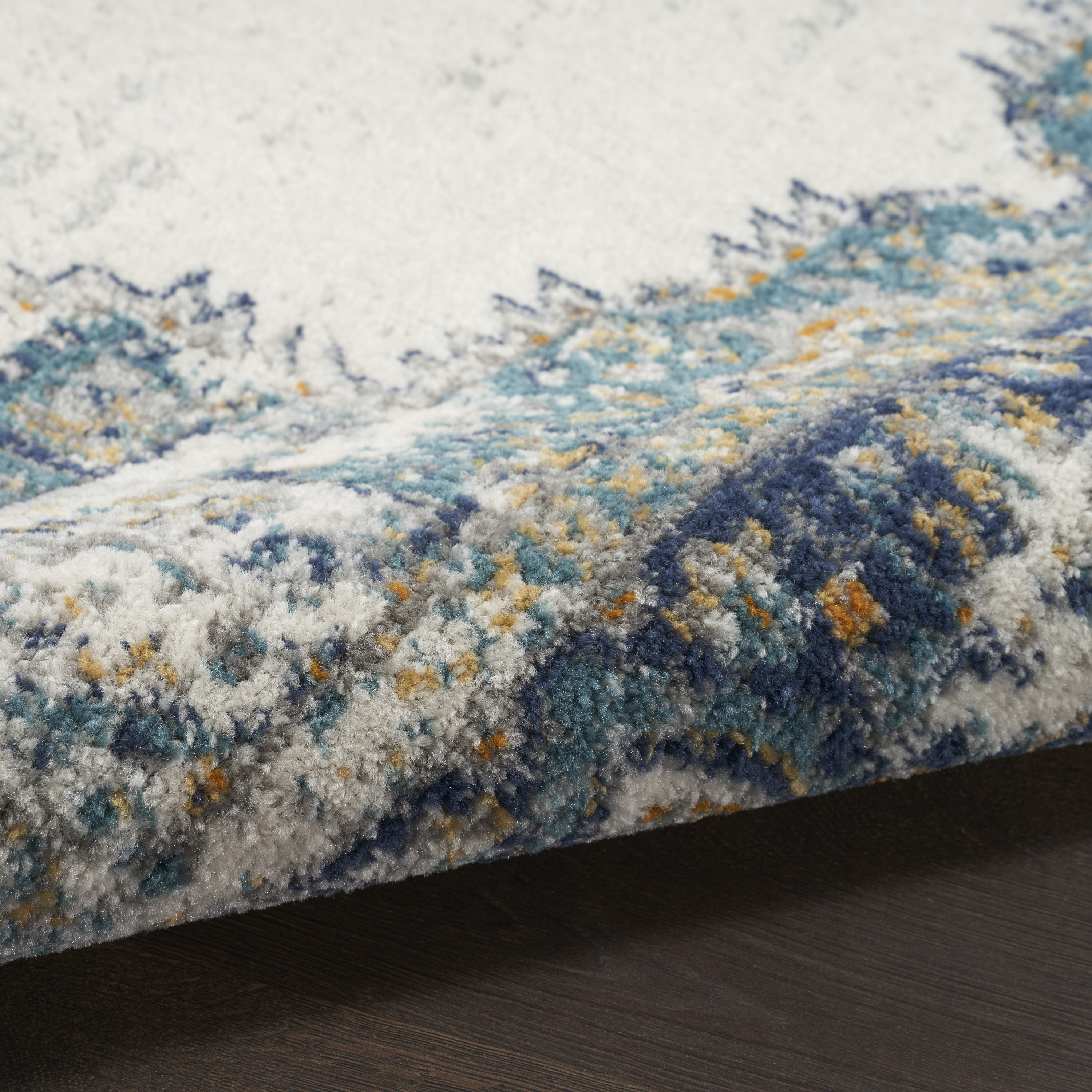 Nourison Passion 5'3" x 7'3" Ivory Grey Blue Vintage Indoor Rug