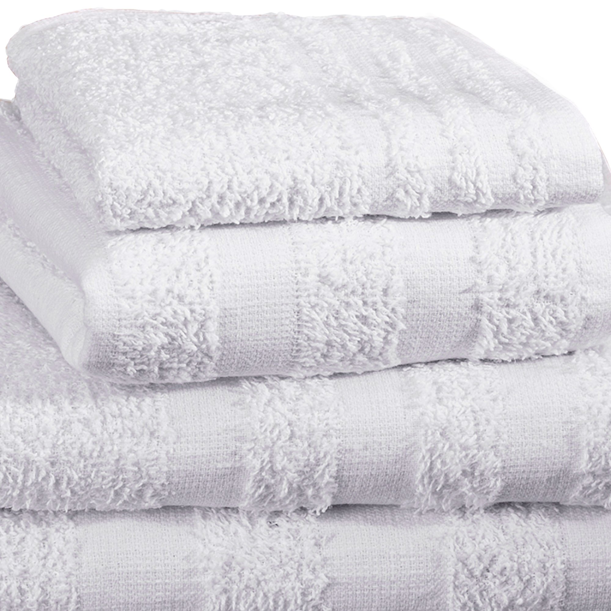 Merit™ Trio Cotton Washcloth, White, 12 x 12 Inch