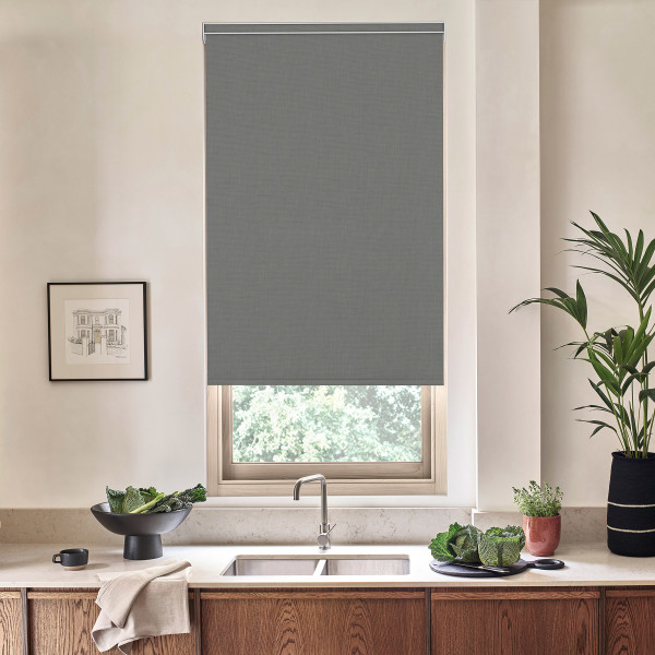 Berlin Blackout Graphite Roller Blind