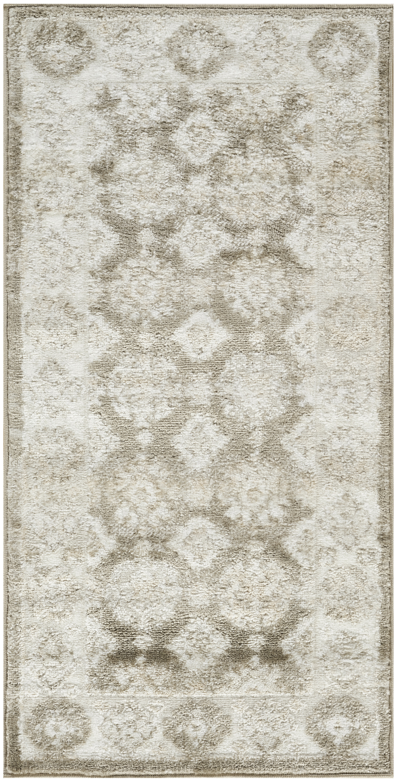 Nourison Dekor 2' x 4' Ivory Taupe Vintage Indoor Rug