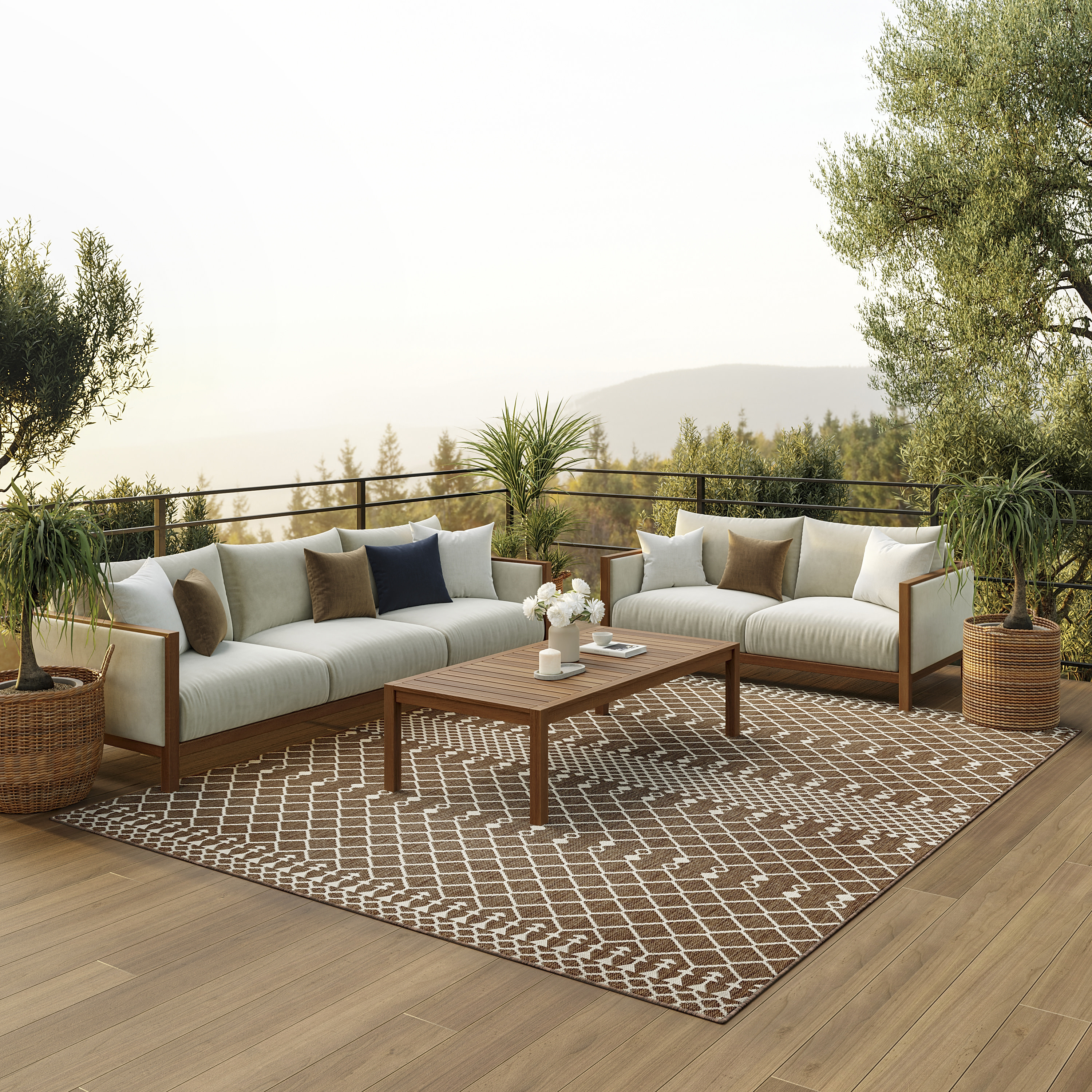 Nourison Positano 8' x 10' Natural Modern Rug