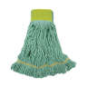 Boardwalk, Ecomop Dual Fiber Looped-End Wet Mop Head with 5" Headband, Large, Green