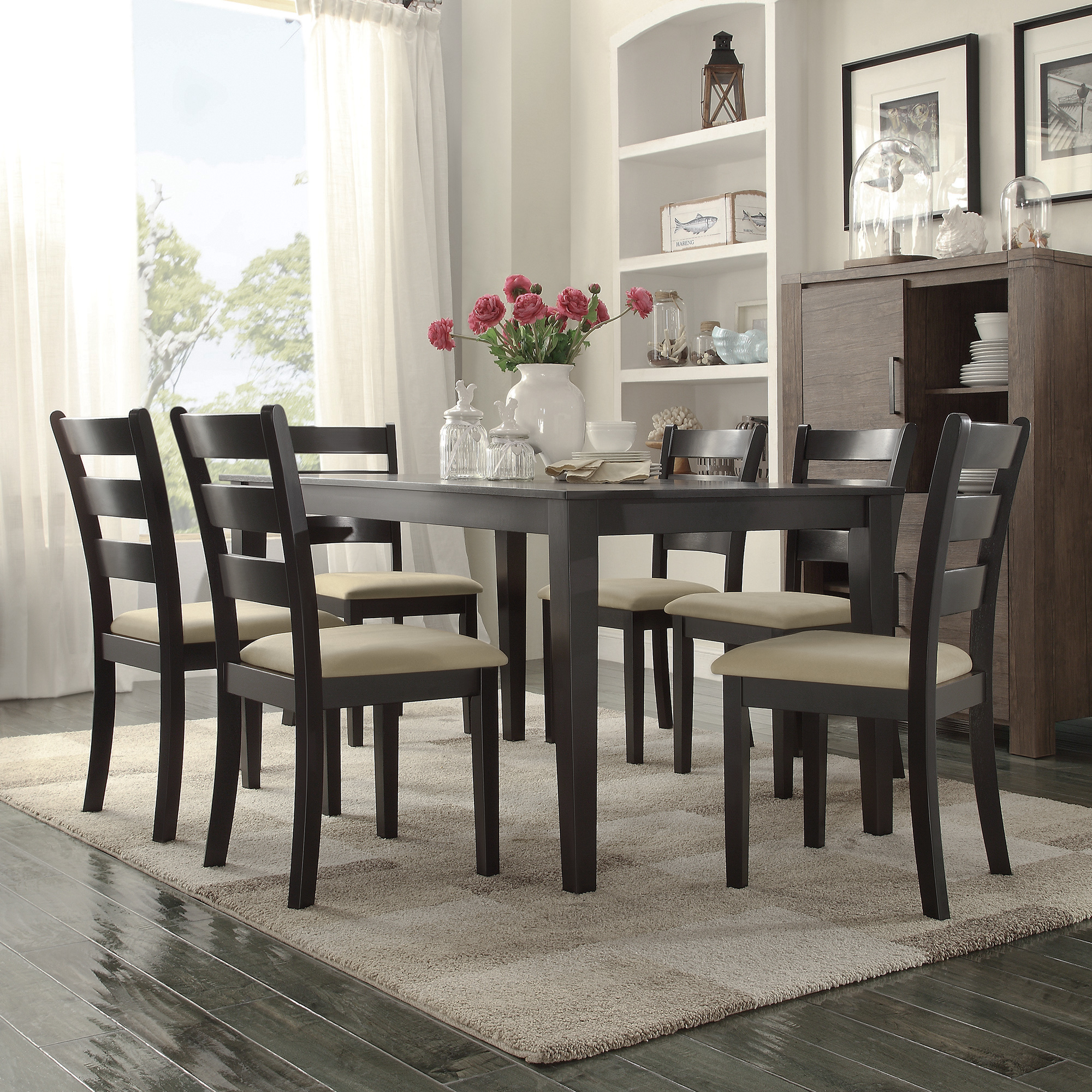 Black Wood Dining Set