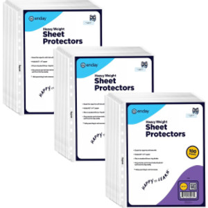 Sheet Protectors, Heavyweight Top Loading, Clear, 100 Pack, 3 Packs