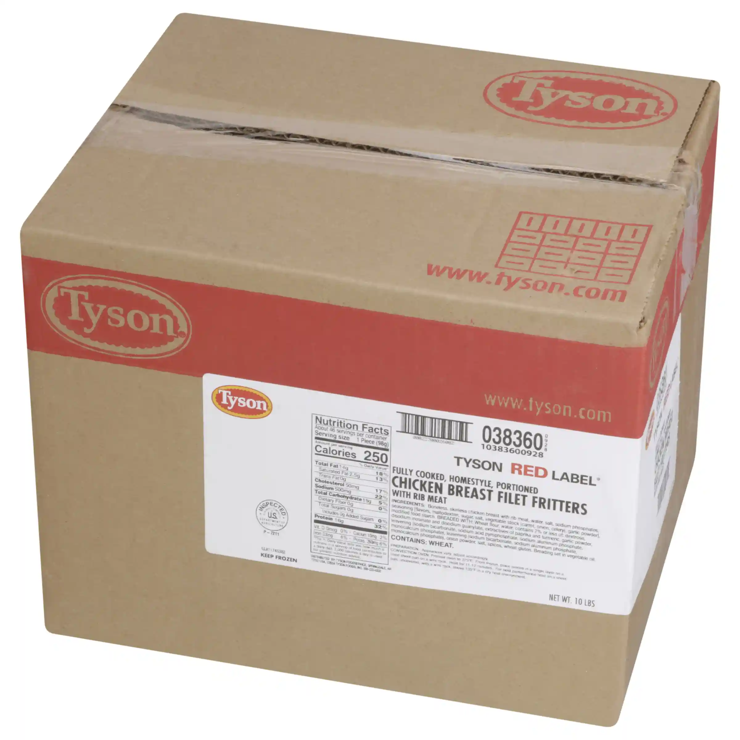 Tyson Red Label® Fully Cooked Homestyle Select Cut Chicken Breast Filet Fritters, 3.5 oz._image_5