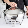 6-quart Maximillian Steel™ round chafer