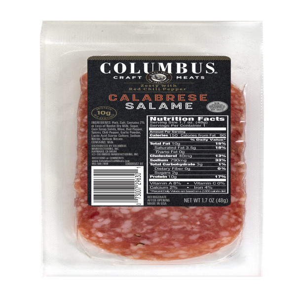 COLUMBUS(r) Calabrese Salami sleeve . A1N1 - Front No Plunge In Package (Low Res)