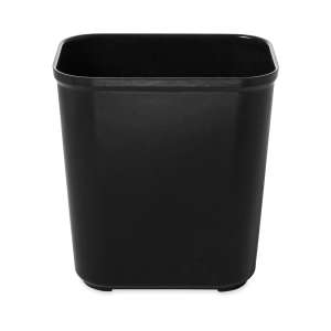 Rubbermaid Commercial, Fire Resistant, 7 gal, Resin, Black, Rectangle, Receptacle
