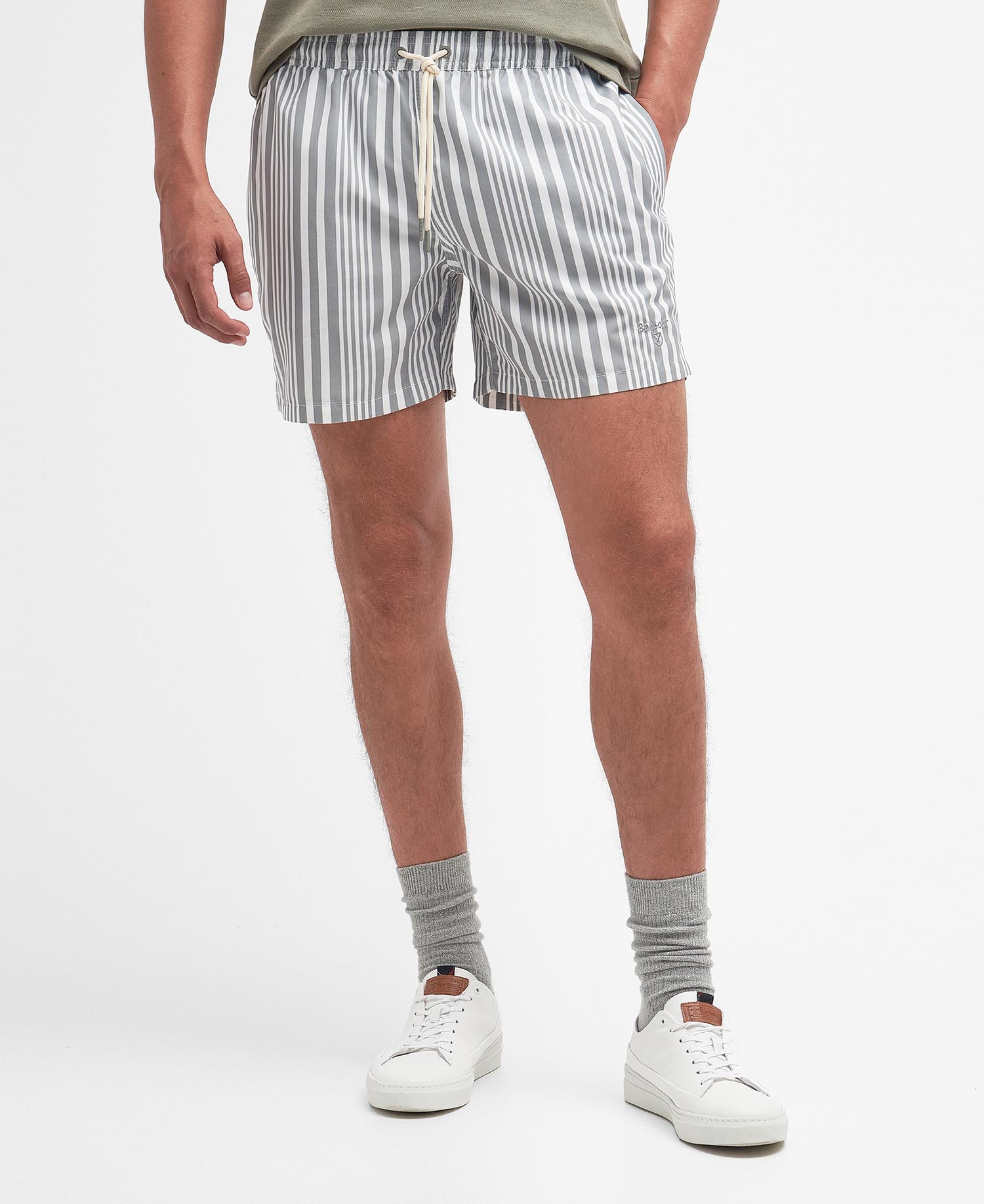 Decklam Striped Swim Shorts image number 1