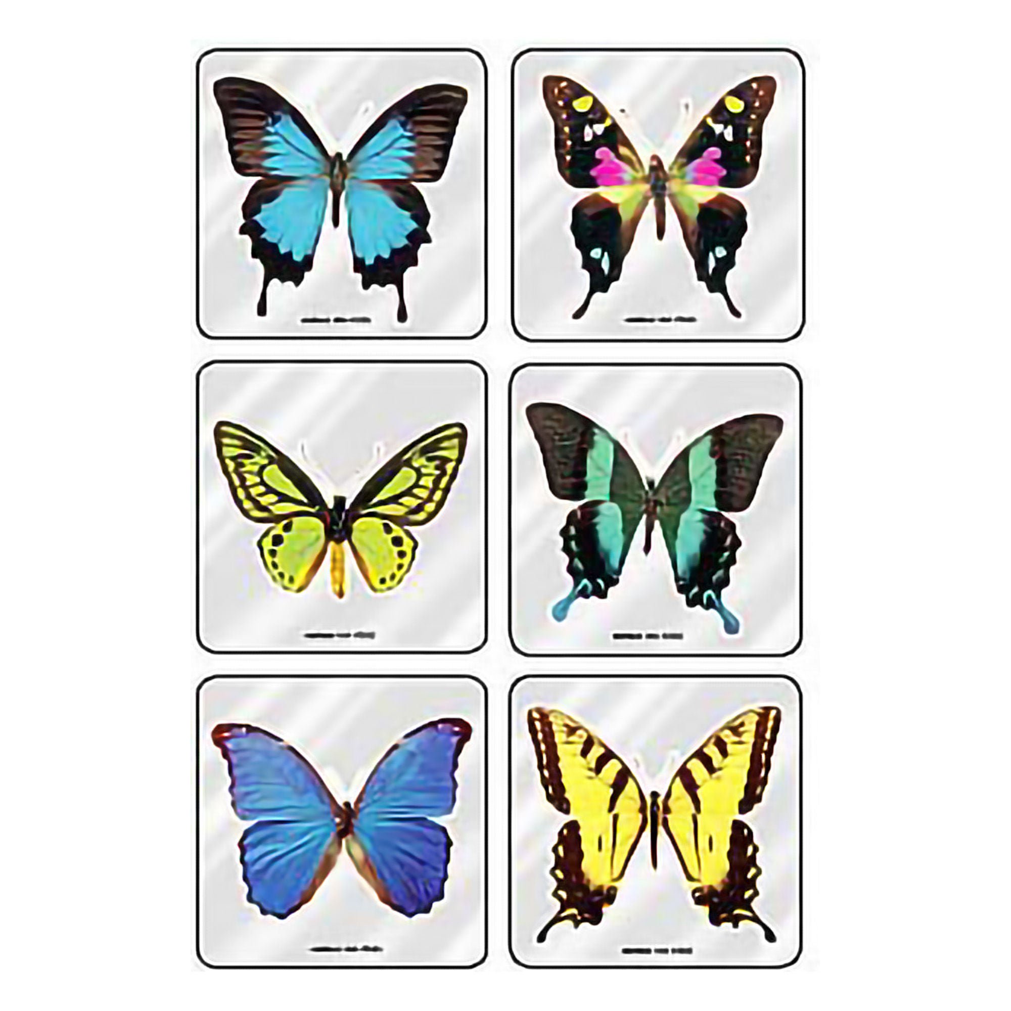 Sticker MiniBadges™ 75 per Roll Foil Butterflies 2-1/2 X 2-1/2 Inch