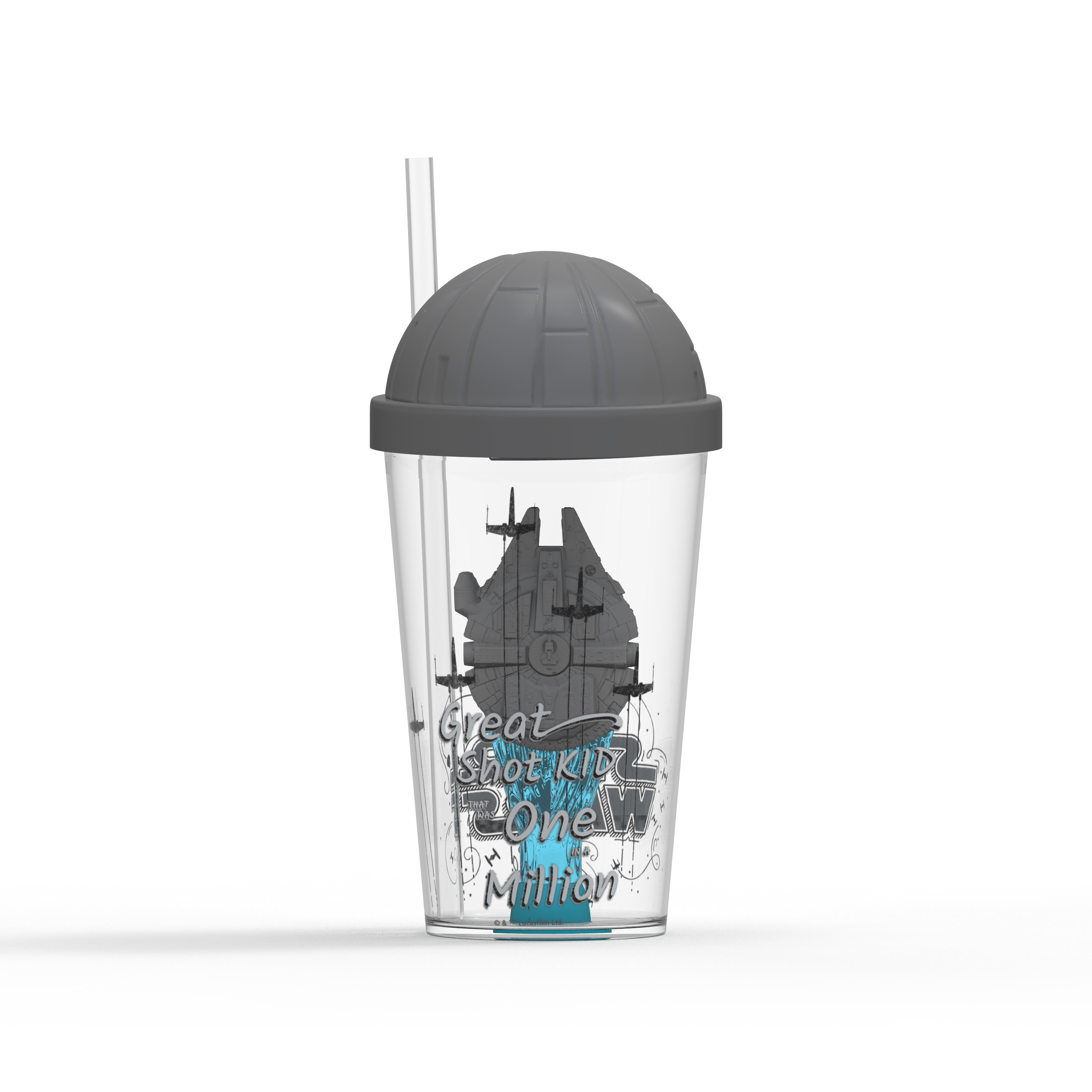 Star Wars 22 ounce Tumbler with Straw, Millenium Falcon slideshow image 2