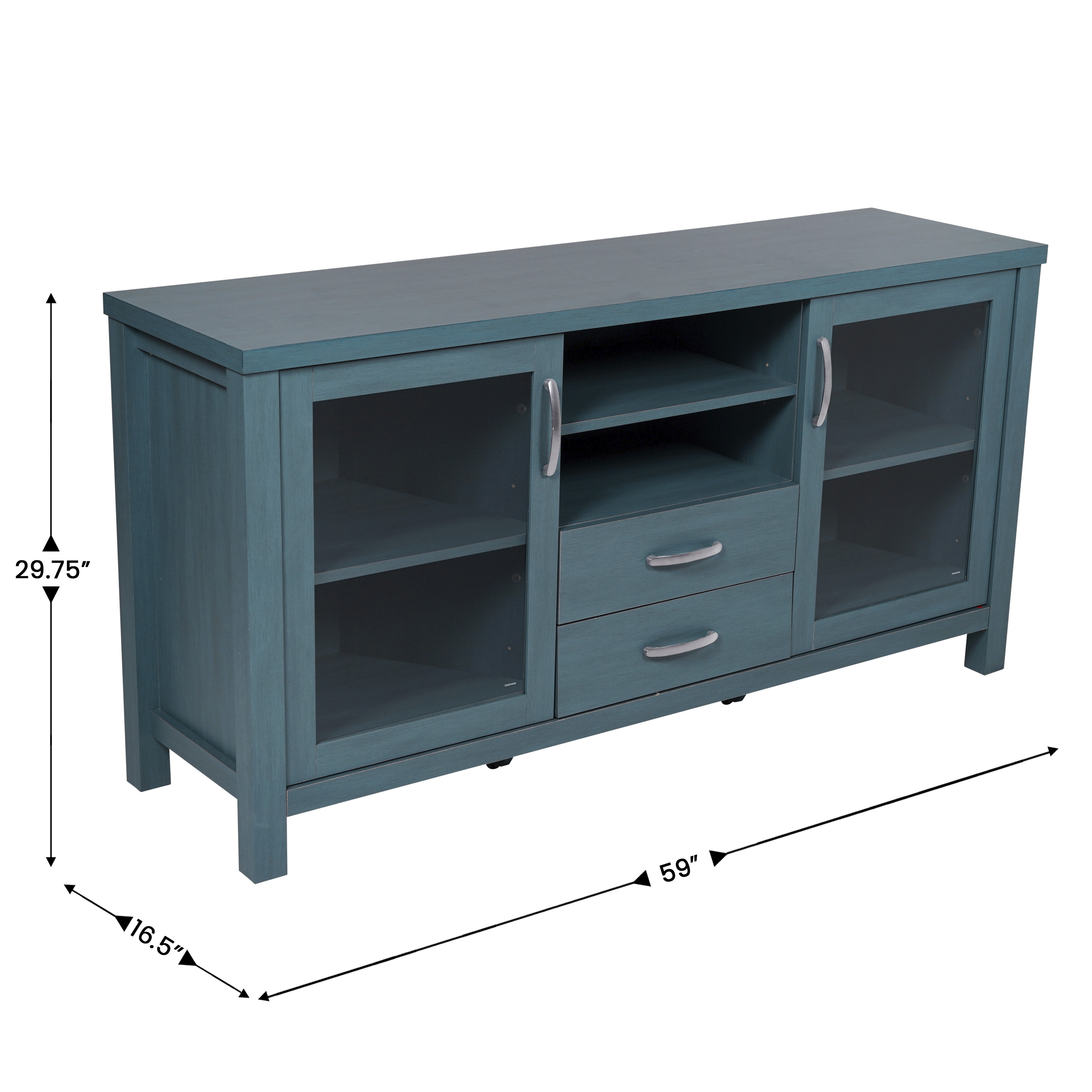 Gil 59" Engineered Wood Buffet Sideboard Storage Cabinet for Kitchen/Dining R... - Picture 16 of 23