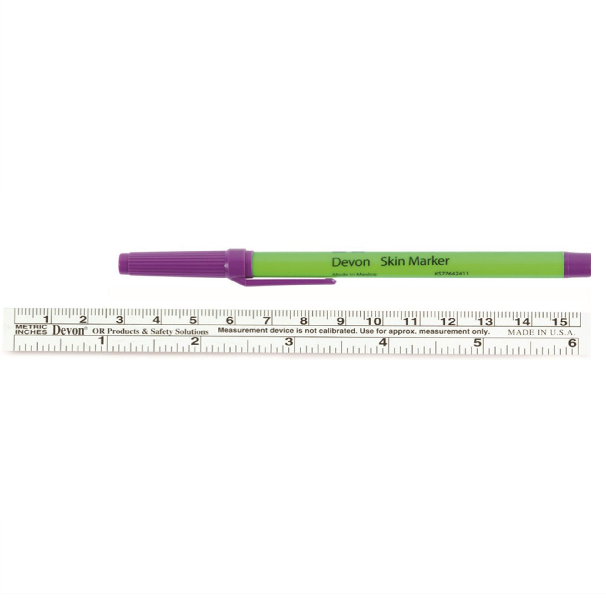 Cardinal Health™ Devon™ Surgical Skin Marker with Ruler, Fine Tip