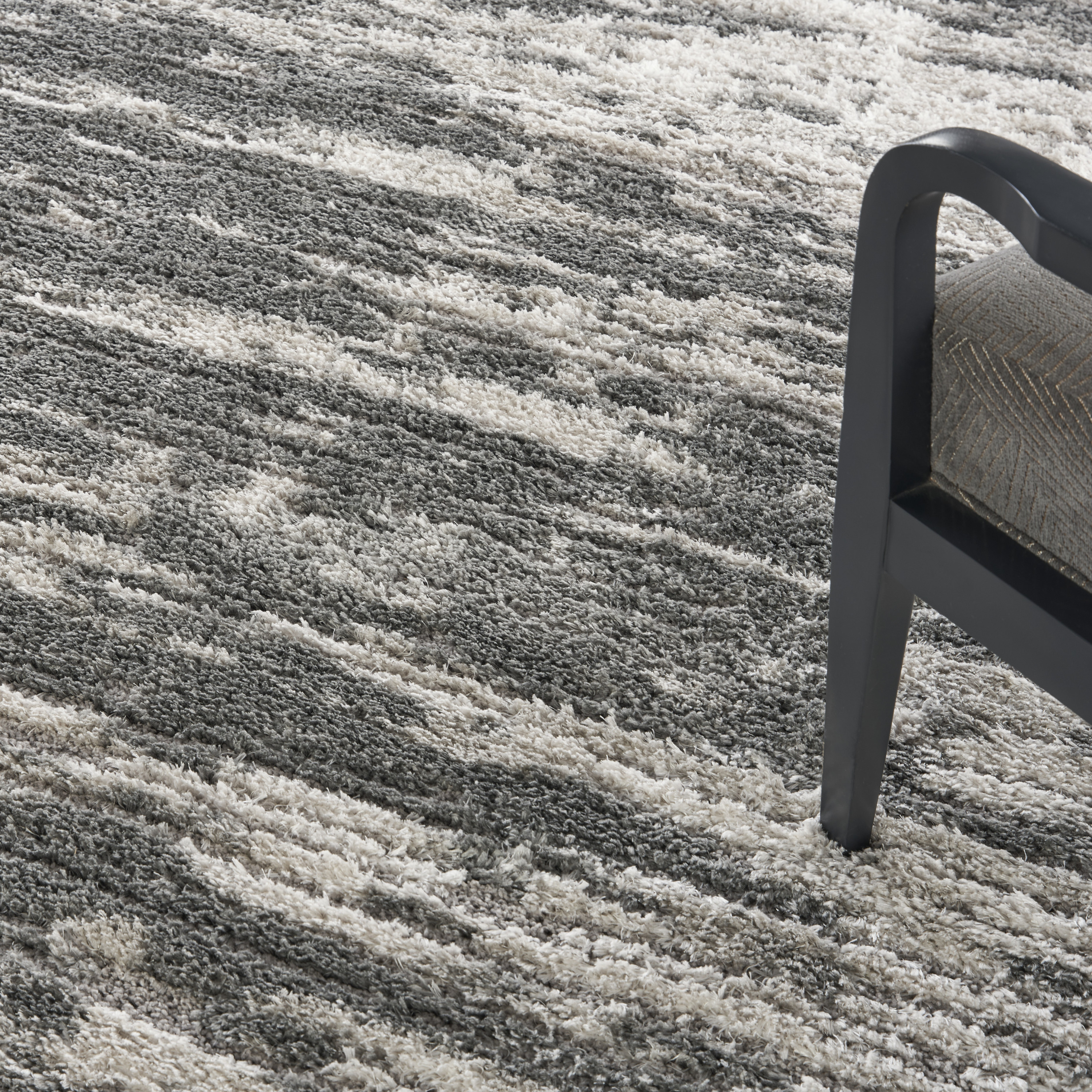 Nourison Dreamy Shag 9' x 12' Charcoal Ivory Shag Indoor Rug