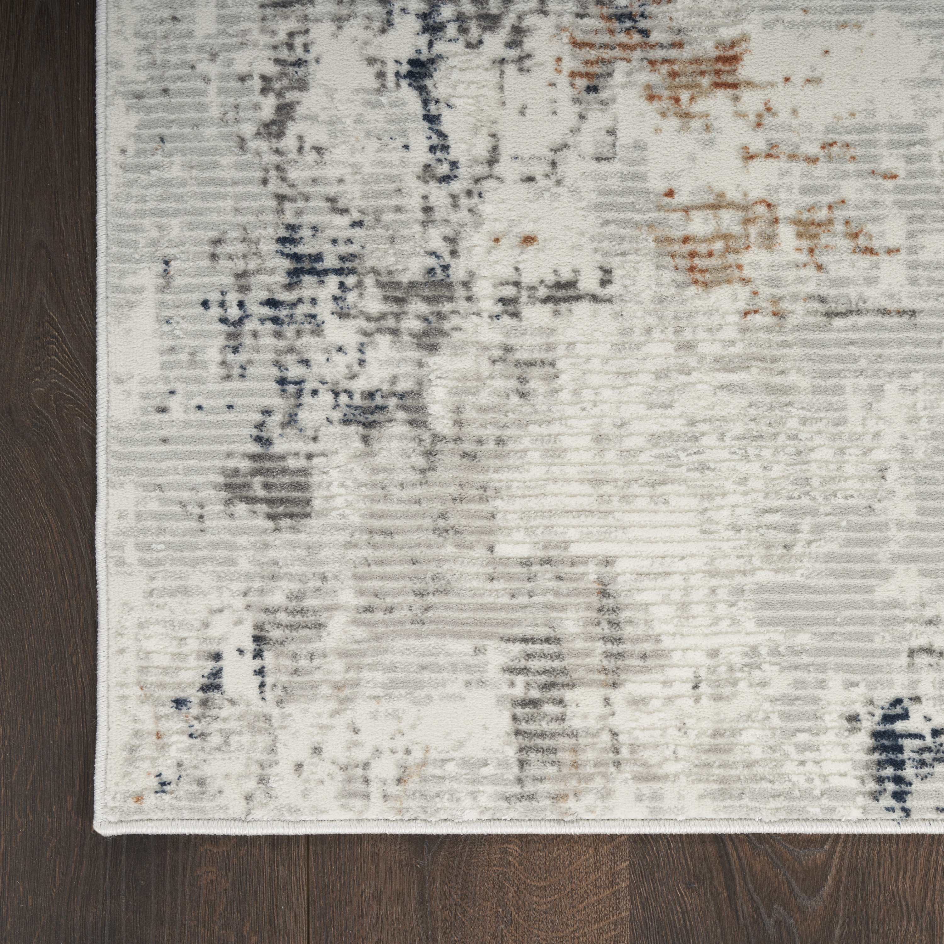 Nourison Home Texture 7'10" x 9'10" Grey Blue Modern Indoor Rug