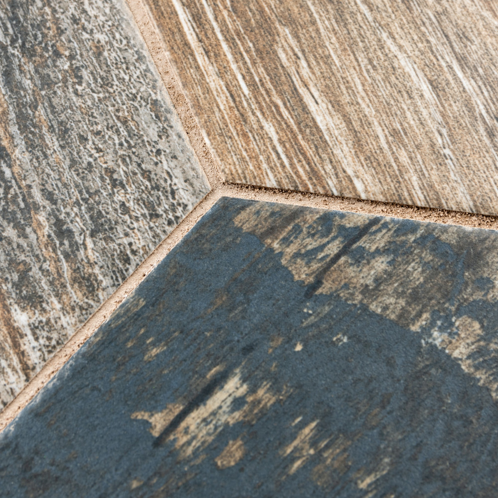Gaugin Hex Catan Shadow 8-5/8 in. x 9-7/8 in. Porcelain Floor and Wall Tile