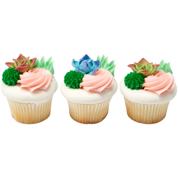 Green Succulents Gum Paste Flowers