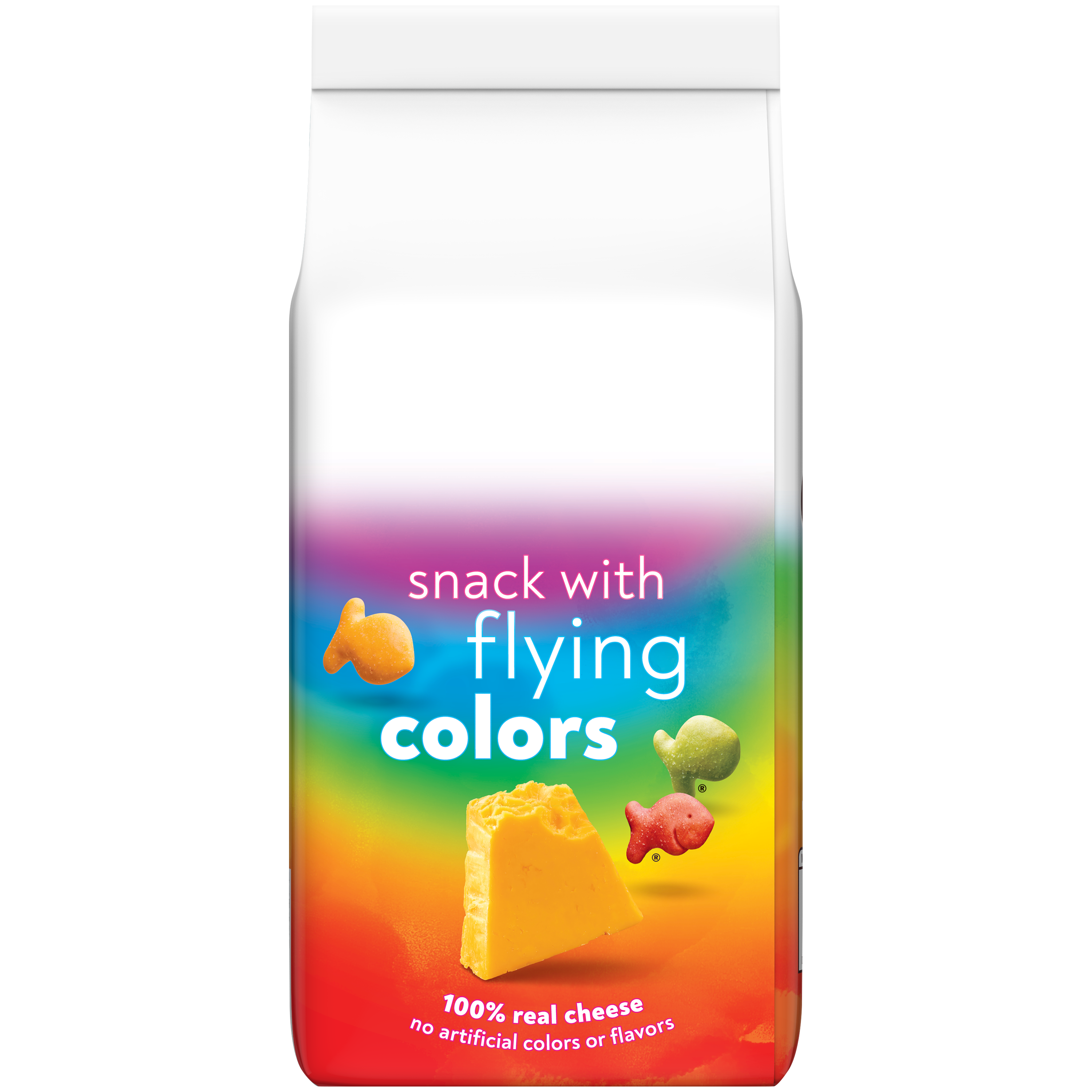 Goldfish® Colors Cheddar Baked Snack Crackers, 6.6 oz, bag - Back Image