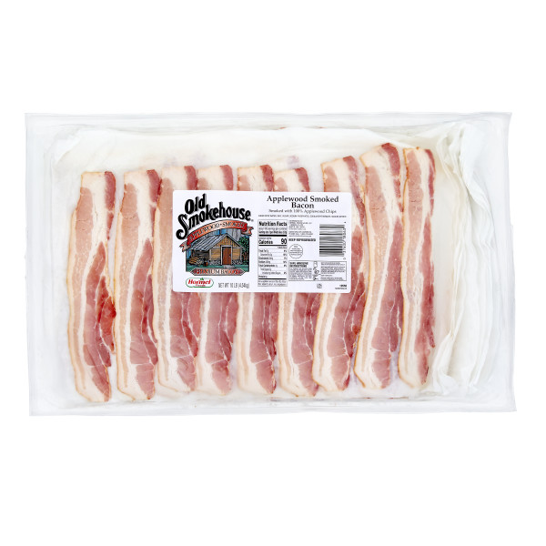 OLD SMOKEHOUSE(r) Bacon, Applewood, 18/22 slice, 2/10 lb . C1CB - Front Center Inner Pack (Hi Res)