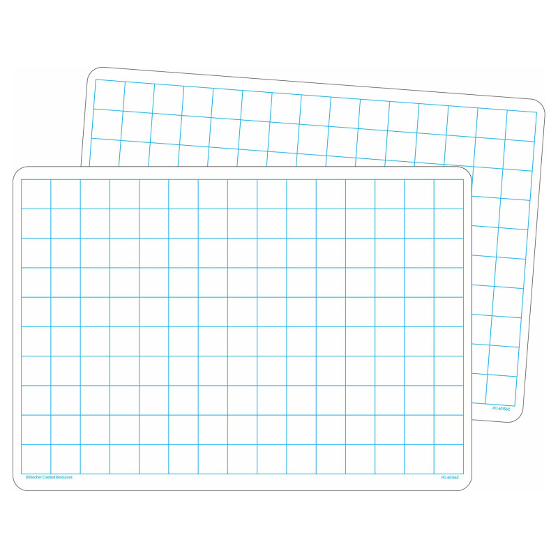 Double-Sided Math Grid Dry Erase Boards, Pack of 10