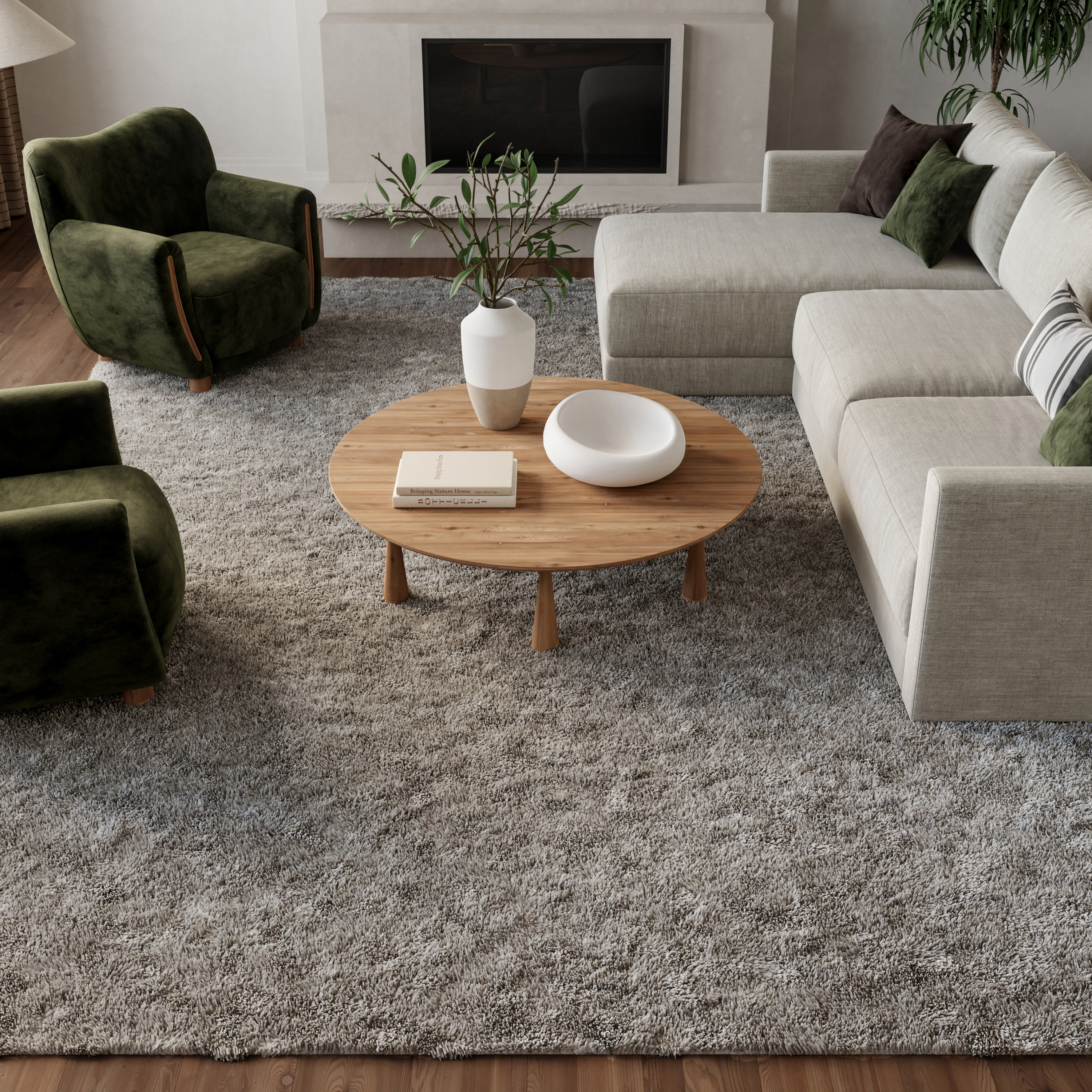 Nourison Dreamy Shag 7'10" x 9'10" Silver Shag Indoor Rug