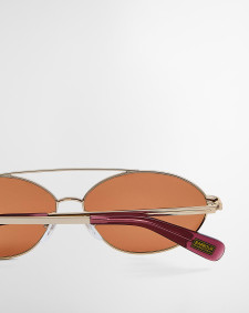 Oval Aviator Sunglasses Medium Gold