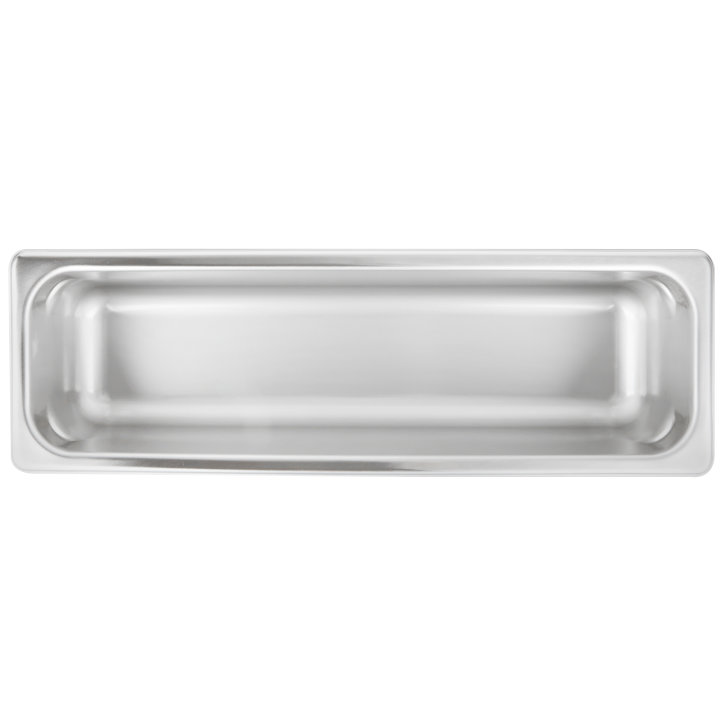 Half-size 4-inch-deep Super Pan® heavy-duty stainless steel steam table pan with flat corners
