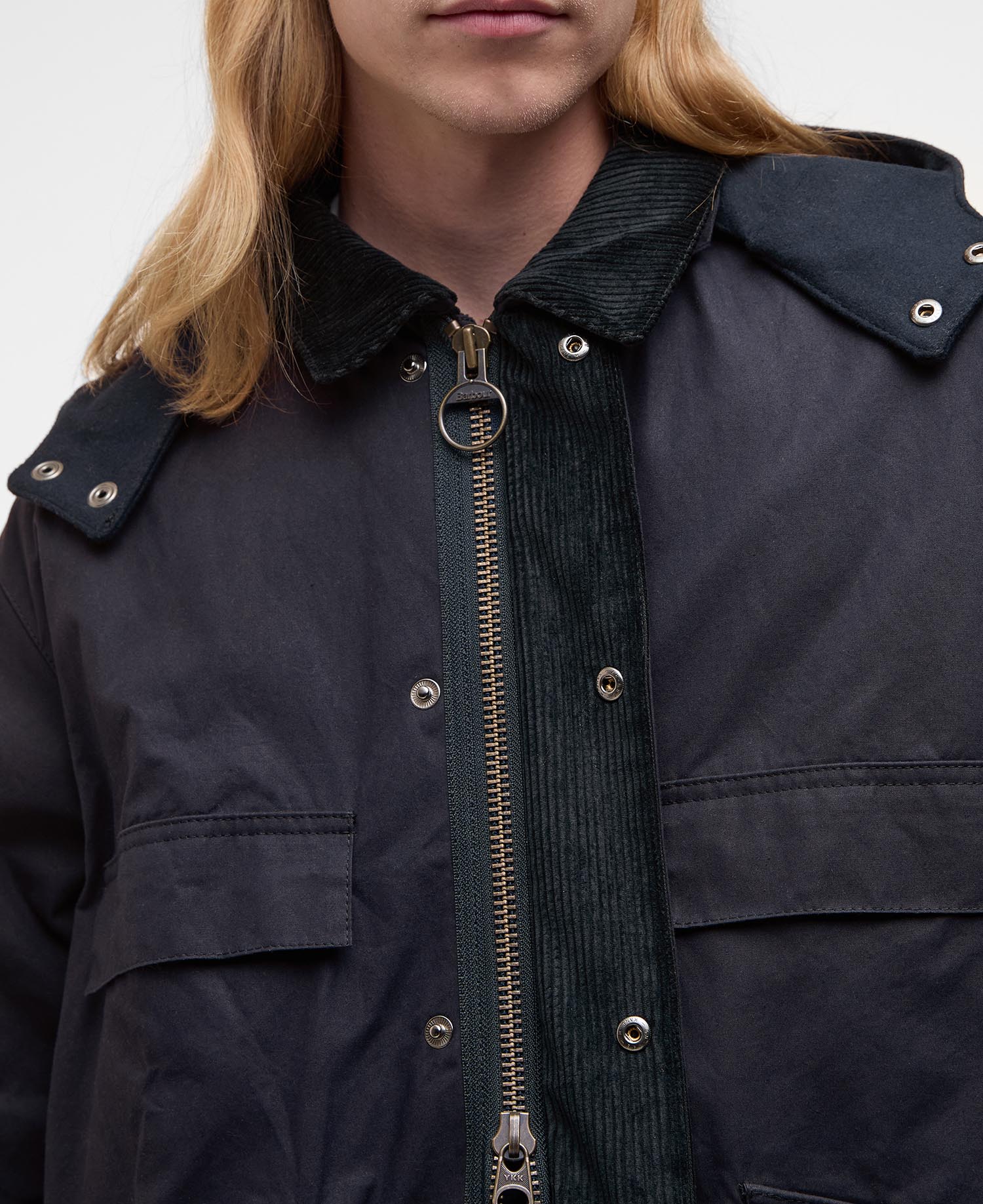 Barbour x Kaptain Sunshine Oversized Bedale Casual Field Coat image number 3