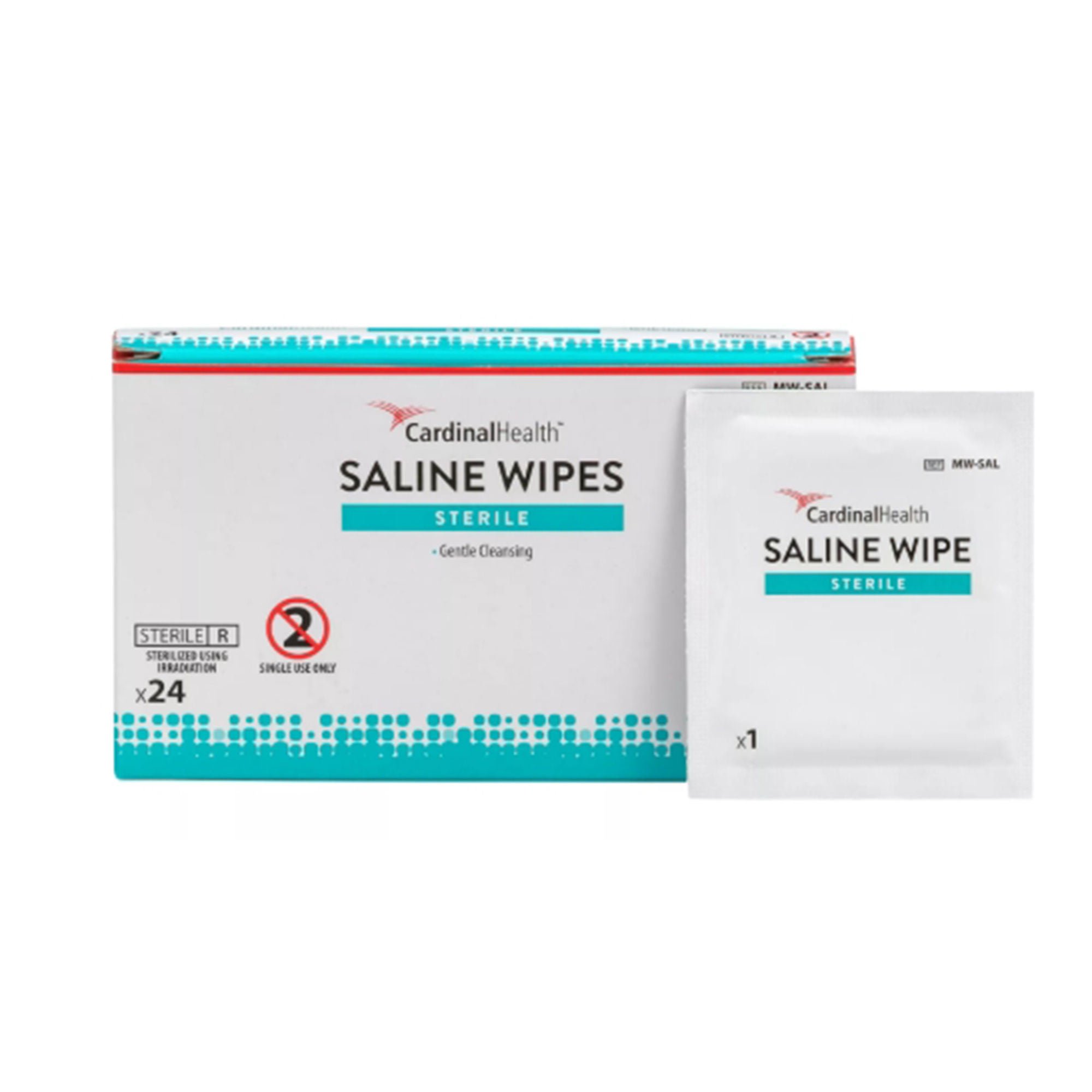 Saline Cleansing Towelette Cardinal Health™ Individual Packet Unscented 1 Count