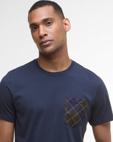 T-Shirt con taschino in tartan Arnside 