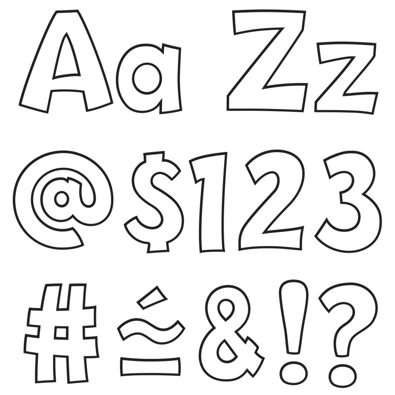White 4" Playful Combo Ready Letters®, 216 Pieces
