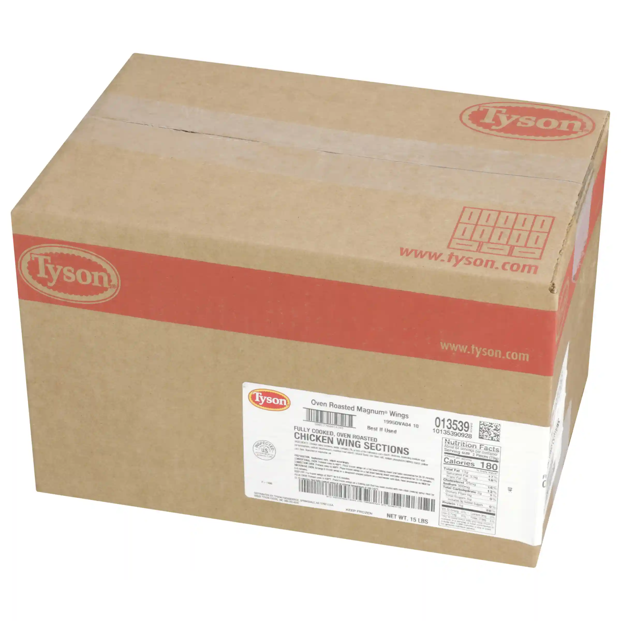 Tyson® Fully Cooked Oven Roasted Bone-In Chicken Wing Sections, Jumbo_image_5